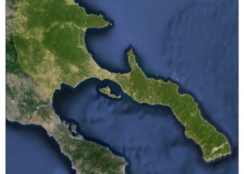 Η εκτιμώμενη επικράτεια της αρχαίας Ακάνθου. (Α. Νάστου-Μ. Δαγλάρογλου©)