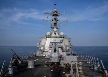 FILE - View of the U.S.S. Gravely (DDG 107) destroyer, Feb. 13, 2024. (AP Photo/Bernat Armangue, File)