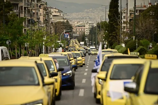 Απεργία των οδηγών ταξί EUROKINISSI