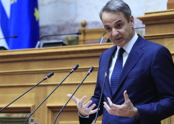 Ο Κυριάκος Μητσοτάκης στην ΚΟ της ΝΔ | Eurokinissi/ΓΙΩΡΓΟΣ ΚΟΝΤΑΡΙΝΗΣ